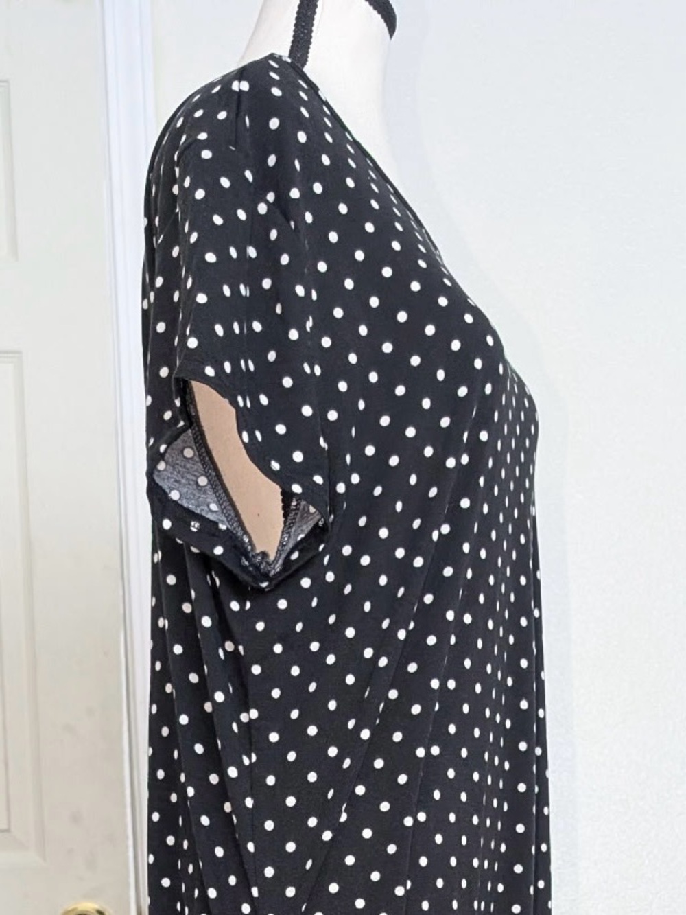 SHEIN Black and White Polka Dot Maxi Dress